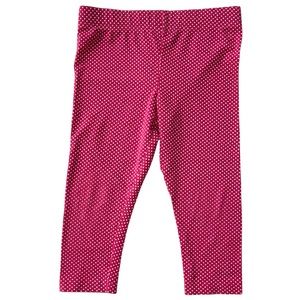 Lands’End pink polka dot Capri leggings size 6